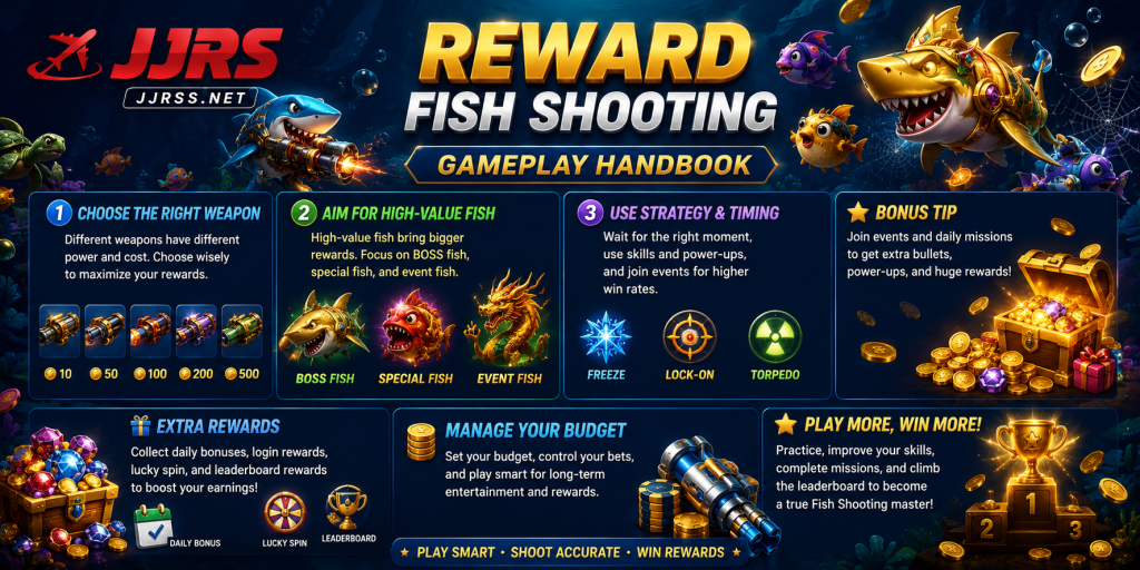 Reward fish shooting gameplay handbook